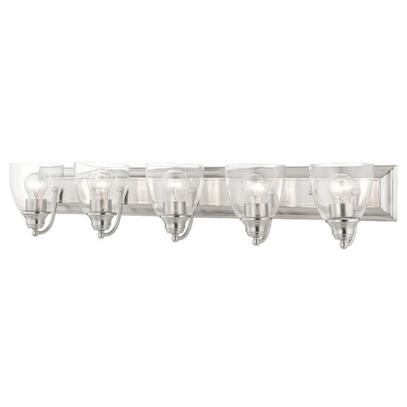 5 Light Bathroom Light in New Traditional Style 36 inches Wide By 7 inches High-Brushed Nickel Finish Bailey Street Home 218-Bel-4362854