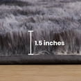 thumbnail image 3 of IR Imperial Rooms Shaggy Rug 4x6ft Area Rug for Bedroom Faux Fur Shag for Living Room Grey Tie Dye, 3 of 9