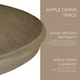 thumbnail image 3 of Open Box Maven Lane Zola Traditional Round Wooden Dining Table in Antiqued Grey, 3 of 6