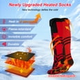 thumbnail image 3 of Heated Socks for Men Women, Rechargeable Electric Socks 5V/5000mAh Powered Battery with APP Remote Control Heated Sock Washable Foot Warmer for Outdoor Riding Camping Hiking Motorcycle, One Size, 3 of 7