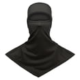 thumbnail image 2 of Domuza Balaclava men women solid color face mask 2026 Summer Cooling Sun UV Protection Hood Breathable Full Head Mask Face Cover for Cycling Fishing Black One Size, 2 of 4