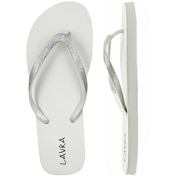 LAVRA Women's Flip Flop Glitter Bling Thong Sandals Bridal