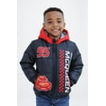 thumbnail image 2 of Disney Cars Lightning McQueen Zip Up Puffer Jacket with Fleece Lining Toddler to Little Kid, 2 of 5