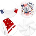 thumbnail image 4 of CCRFTGI Usa Flag Shirts for Child Girls Size 7 Patriotic 4th Of July Cute Tops 250 Anniversary USA Flag Tshirt July 4th Celebration Summer Tops Festival Tee Tops Beige 3-4 Years, 4 of 5