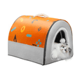 thumbnail image 1 of 2 En 1 Cama Cueva Y Casa Belug  Para Gato Perro Cachorro Con Cojín GRIS NARANJA, 1 of 5