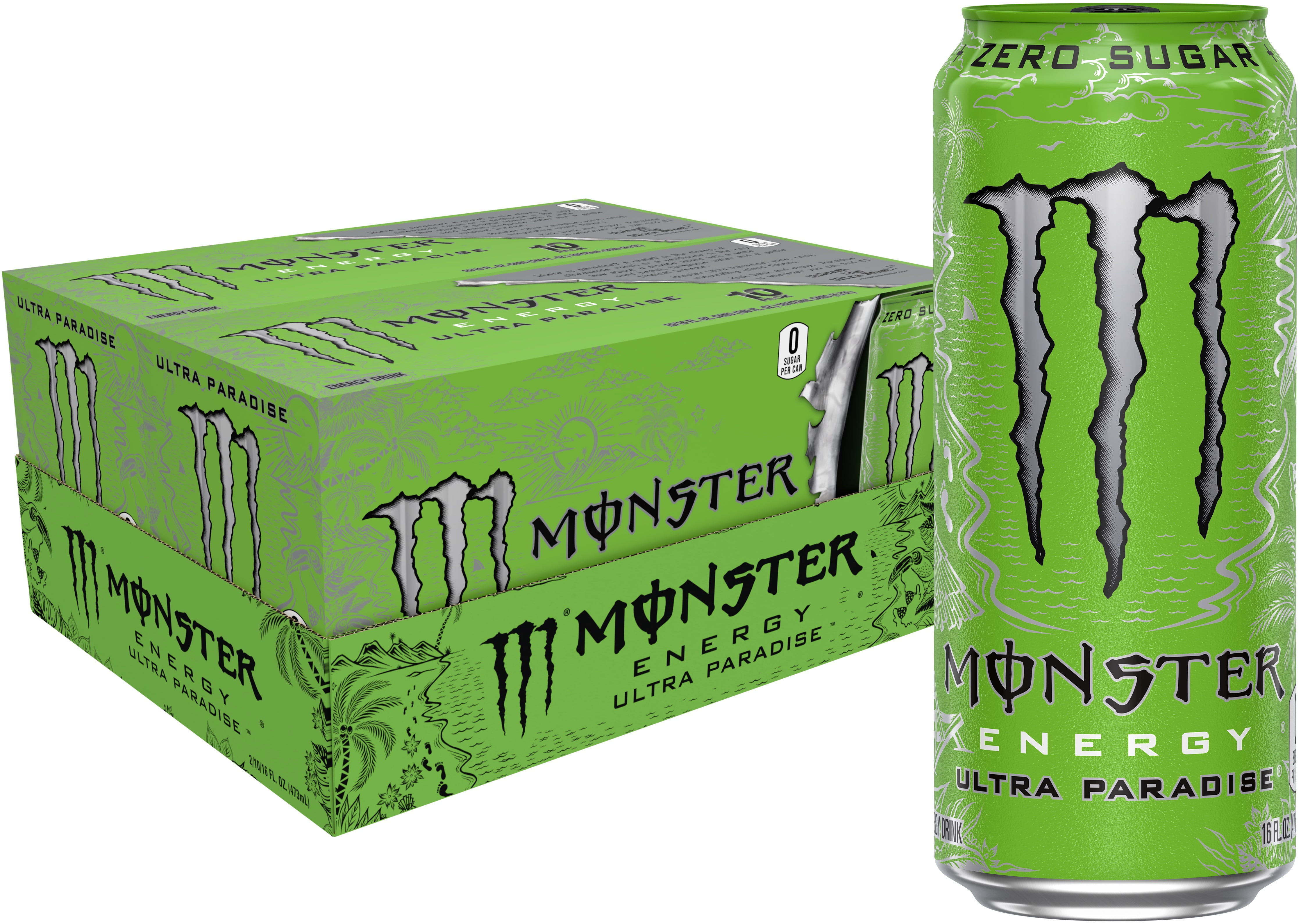 (20 Cans) Monster Ultra, Paradise, 16 fl oz - Walmart.com ...