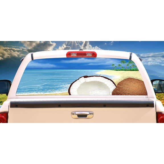 PARADISE Rear Window Graphic back truck decal suv view thru vinyl