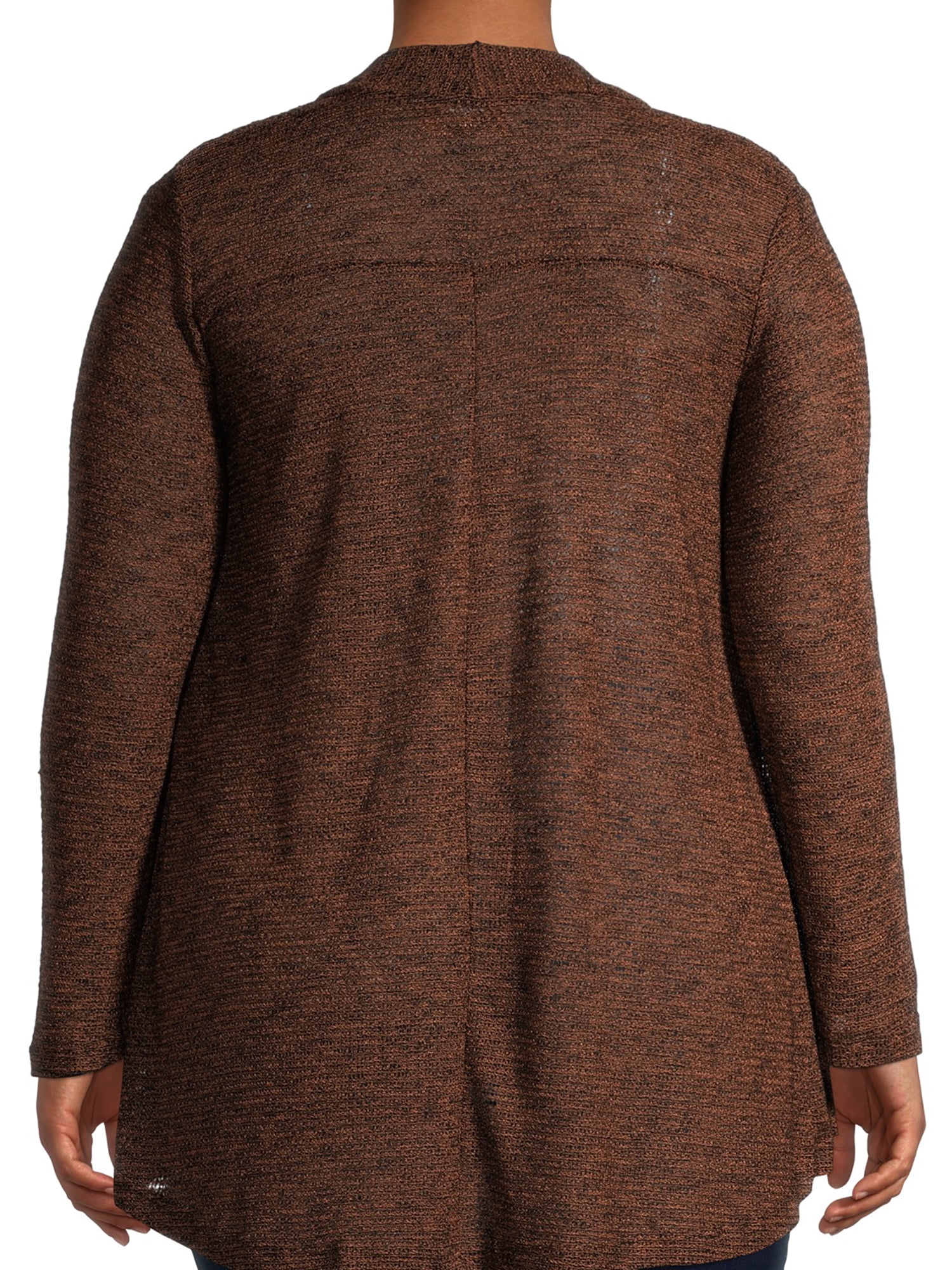 Ella Samani Women's Plus Size Textured Open-Front Cardigan