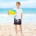 thumbnail image 6 of joogoo Soccer Ball Art Boys Swim Trunks Beach Swimsuit Shorts Boxer 7Y, 6 of 8