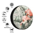 thumbnail image 4 of Sikiie Tropical With Flamingos PVC Leather Spare Tire Wheel Cover Spare Tire Cover, for Car Truck SUV Camper Trailer Universal Fit(14-17in)-16 inch, 4 of 6