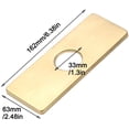 thumbnail image 5 of Escudo de grifo rectangular para grifos de lavabo de baño con orificios de acero inoxidable - Placa de repuesto (dorado) JFHHH pequeña, 5 of 5