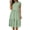 Green, variant on Summer Dresses for Women Casual Linen Dress Zipper Round Neck Short Sleeve Tiered A-Line Ruffled Elastic Waist Solid Color Beach Vacation, Purple L