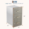 thumbnail image 3 of QinaQin Stainless Steel Outdoor Kitchen Drawers, Heavy-Duty Three-Drawer Design, Weather-Resistant Built-In Storage Racks, Suitable for Barbecue Islands, Barbecue Grills, and Outdoor Cooking Spaces, 3 of 7