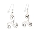 thumbnail image 2 of Jewelry Trends Sterling Silver Spiral Triskele Celtic Trinity Knot Dangle Earrings, 2 of 8