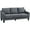 Charcoal Grey, variant on HOMCOM Loveseat Sofa, Linen Couch with Pocket Spring, Charcoal Grey