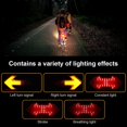 thumbnail image 2 of Luz trasera de bicicleta con señales de giro Control remoto Luz trasera de bicicleta impermeable Recargable por USB Advertencia de seguridad ultra brillante Luces traseras de freno de bicicleta para c, 2 of 5
