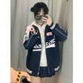 Cute Harajuku Sanrio Cinnamon Roll Inspired Race Track Jacket Sanrio