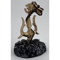 thumbnail image 4 of REGVO - Shiva Damru Om Symbol Idol Decorative Black Statue Trishul Hindu Religious Home Decor Spiritual Sculpture Puja Room Showpiece Gift, 4 of 6