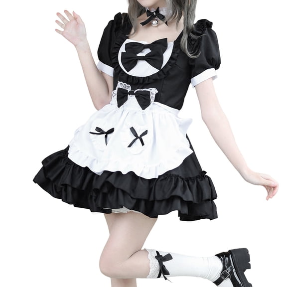 Likimi Halloween Womens Outfit Set For Stage Show Dress Up Cute Costume Dress For Performance Elegant Cosplay Set Size L