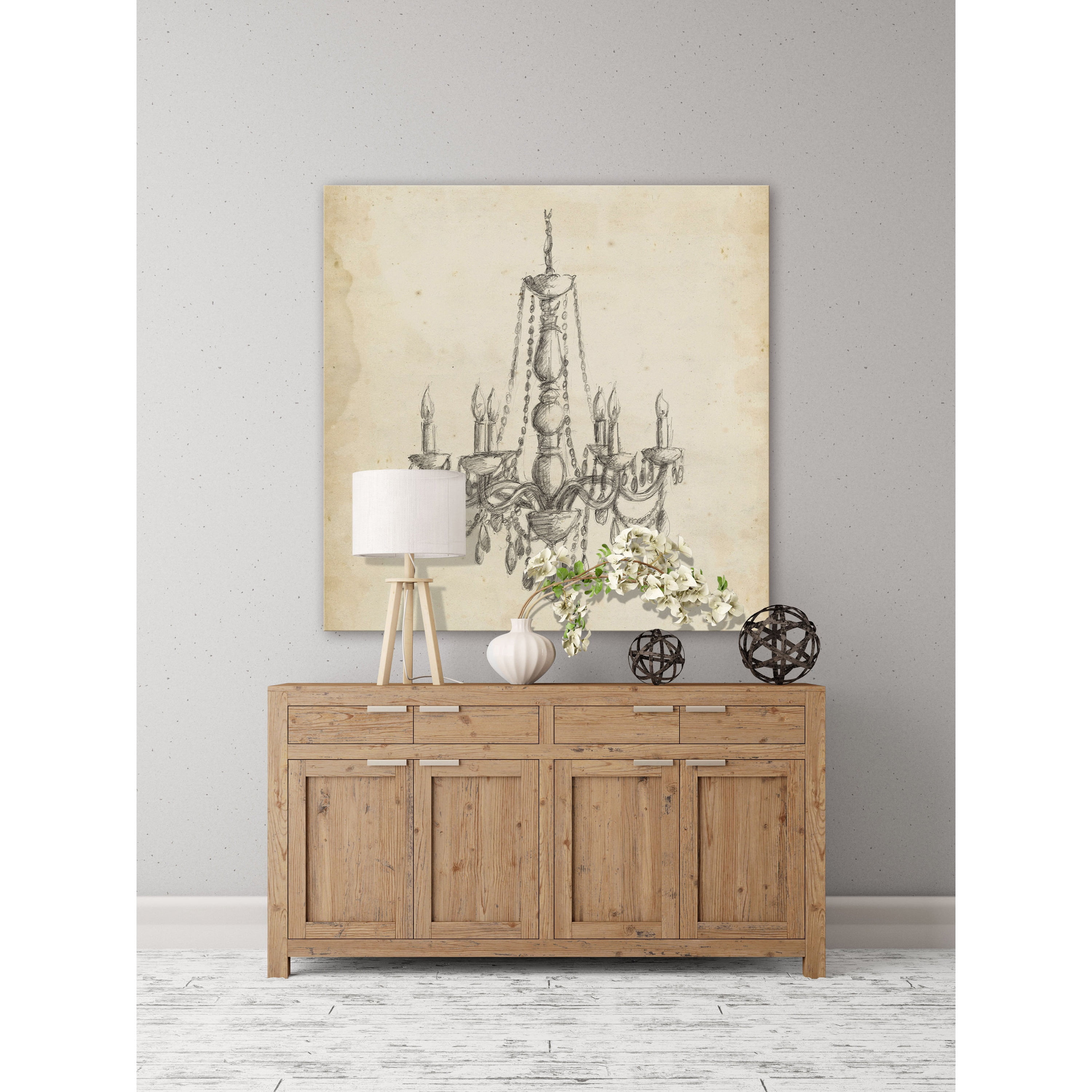 Marmont Hill "Classical Chandelier II" Painting Print on Wrapped Canvas