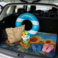 thumbnail image 2 of Bulopur All‑Weather Cargo Liner 29"x39" Sunflower Sunset Field Car Trunk Mat, Stain‑Resistant Art Rear Trunk Cover, 2 of 7