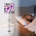 thumbnail image 4 of 10 Inch Wall Clock Battery Operated Silent Clock Decorative for Office, Kitchen, Outdoor, Living RoomPalm Leaves Tropical Flowers White Hibiscus Multicolor, 4 of 4
