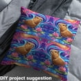 thumbnail image 2 of jejeloiu Sea Animal Capybara Fabric(10 Yards),Butterfly Lotus Aurora,Sewing Child Cozy Decor, 2 of 6