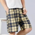 thumbnail image 5 of BOOMNY Men's Shorts Casual Plaid Prints Oversized Elastic Waist Drawstring Beach Shorts For Man Soft Loose Fit Summer Workout Shorts Comfy Mens Dailywear, 5 of 5