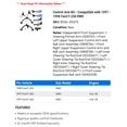 thumbnail image 2 of Control Arm Kit - Compatible with 1997 - 1998 Ford F-250 RWD, 2 of 2