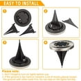 thumbnail image 4 of Solar Ground Lights, 1 Pack 8 LED Solar In-Ground Lights, Waterproof Solar Disk Lights Garden Lights Outdoor Landscape Lighting for Patio Pathway Lawn Yard Deck Driveway Walkway, Cool White, 4 of 8
