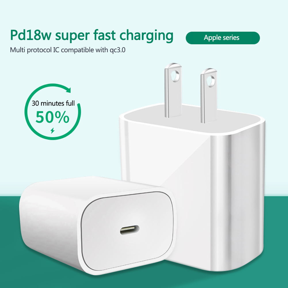 Autmor 18w 20w Pd Usb Type C Quick Charger Adapter For Iphone 12 11 Pro Xr Xs Samsung S20 Fast Charging Us Plug Travel Pd Power Adapter Walmart Com Walmart Com