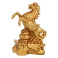thumbnail image 2 of Golden Horse Statue, Horse Year Decor Figurines, 2.3x3.1Inch Plastic Zodiac Horses Sculpture, Chinese Handmade Figurines Ornament, Home Office Tabletop Decorations Souvenir, 2 of 9