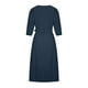 thumbnail image 5 of ICHUANYI Clearance Women's Fashion Round Neck Loose Short Sleeve Solid Mid-Calf Dress Long Dress(Navy, M) ICHUANYI WER2023080703385, 5 of 8