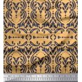 thumbnail image 1 of Soimoi Orange Modal Satin Fabric Moroccan Damask Decor Fabric Printed Yard 42 Inch Wide, 1 of 3