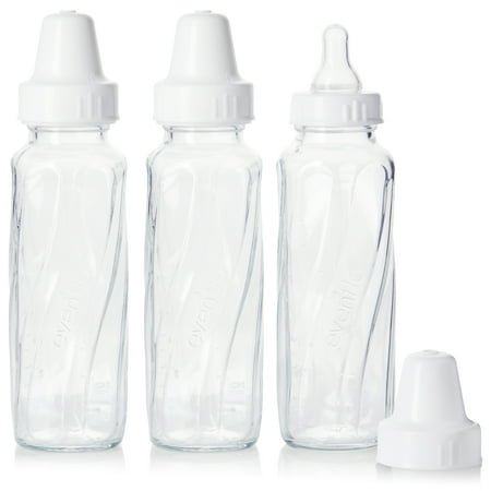 Evenflo Feeding Classic BPA-Free Glass Baby Bottles - 8oz, Clear,