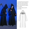 thumbnail image 3 of Capa con capucha Sonducket para Halloween Disfraz de Cosplay Unisex Larga Color Blanco S, 3 of 6