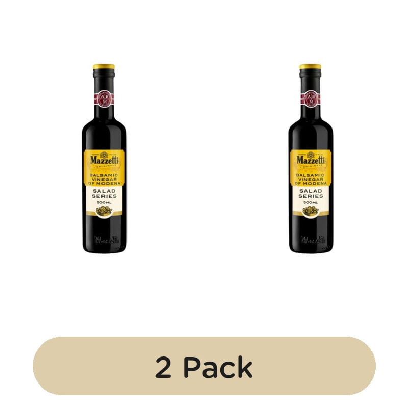 Mazzetti Balsamic Vinegar Yellow Label 2 leaf 500ml, British Import (Pack of 2)