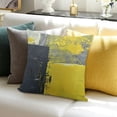 thumbnail image 3 of BANET  Throw Pillow Cover Abstract Grey and Yellow Modern Design Street Art Grunge Brushstrokes Pattern Decor Lumbar Pillow Case Cushion for Sofa Couch Bed Standard Queen White, 3 of 5