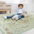 thumbnail image 7 of Ultrug Floral Area Rug Soft Non Slip Vintage Rugs for Living Room Bedroom Home Deocr Flower Carpet,6'x9',Green, 7 of 7