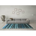 thumbnail image 3 of Ahgly Company Indoor Round Oriental Light Blue Industrial Area Rugs, 3' Round, 3 of 4