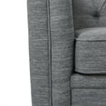 thumbnail image 5 of Noble House Brookover Fabric Tufted Loveseat in Charcoal With Espresso Finish, 5 of 9