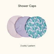 Conair Cover & Protect Shower Caps, Assorted Colors, 3 Pack