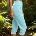 thumbnail image 5 of Capri Pants Women Yoga Lounge Casual Work Golf Sweatpants High Waisted Straight Leg Stretch Lightweight Capris, 5 of 6