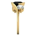 thumbnail image 3 of Three-Stone Engagement Ring for Women - 3.5ct Natural Onyx in 14K Yellow Gold Promise Ring, 3 of 6
