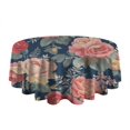 thumbnail image 5 of Pioneer Flower Floral Print Pattern Round Tablecloth 60"x60",Wrinkle Wipeable Table Cloth for Kitchen Dining Room Picnic Patio Party, 5 of 6