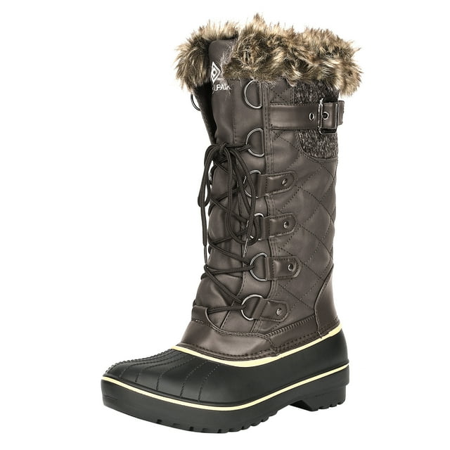 Dream Pairs Botas de nieve de media pantorrilla con forro de piel sintética cálida DP para mujer Winter Comfort DP-AVALANCHE Dream Pairs DP-AVALANCHE
