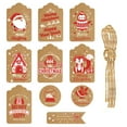 thumbnail image 3 of Vintage Christmas Gift Tags With String, 60 Pack Kraft Christmas Tags Pre-Punched, Santa Snowman Retro Christmas Gift Tags, Christmas Gift Wrapping Accessories, 3 of 3