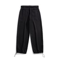 thumbnail image 3 of Pantalones largos para hombre, color liso, cintura elástica, cordón ajustable, pierna elástica, bolsillo recto, pantalones casuales para hombre., 3 of 8
