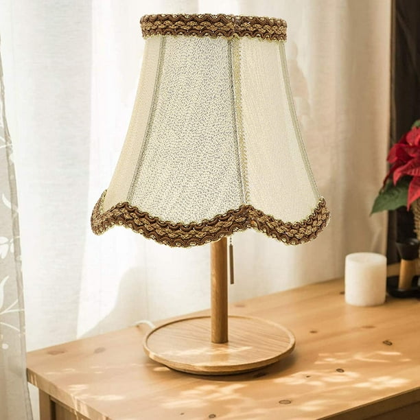 Abat-Jour en Tissu Ajouré Clip-Ampoule Couverture de Lampe