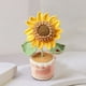 thumbnail image 4 of Decoración de maceta de girasol de ganchillo | Arreglo artificial tejido de lana hecho a mano | Gran Color amarillo para el salpicadero del coche, la casa y la mesa de oficina | Regalo decorativo de, 4 of 5